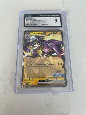 CGC 9 Toxtricity ex 2025 Illustration Contest Promo #215 Pokemon Card Graded